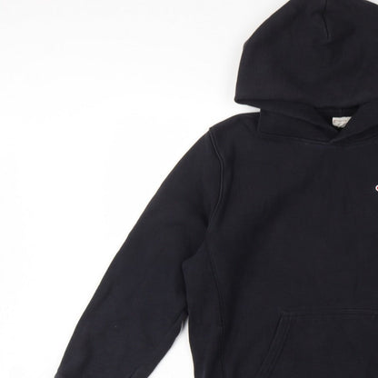 Champion Men’s Black M Reverse Weave Pullover Hoodie Logo Heavyweight