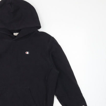 Champion Men’s Black M Reverse Weave Pullover Hoodie Logo Heavyweight