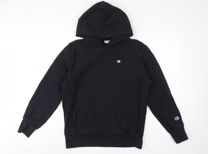 Champion Men’s Black M Reverse Weave Pullover Hoodie Logo Heavyweight