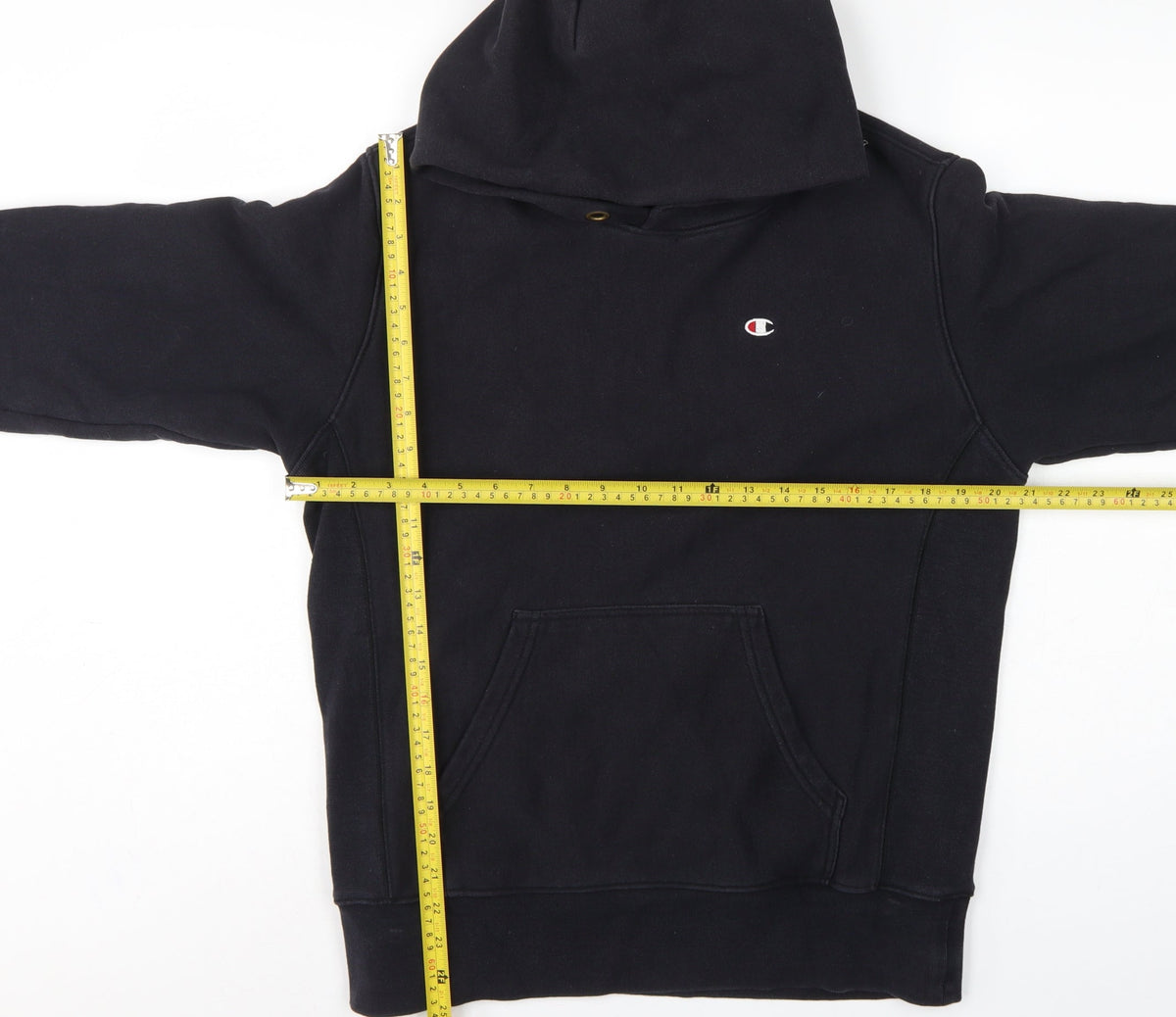 Champion Men’s Black M Reverse Weave Pullover Hoodie Logo Heavyweight