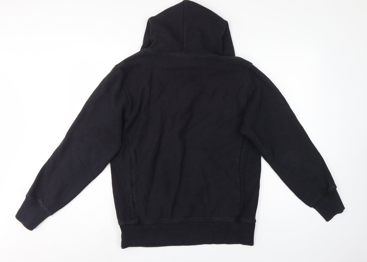 Champion Men’s Black M Reverse Weave Pullover Hoodie Logo Heavyweight