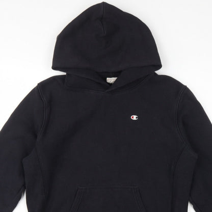 Champion Men’s Black M Reverse Weave Pullover Hoodie Logo Heavyweight