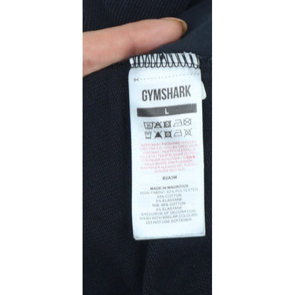 Gymshark Women Black L Pullover Hoodie Logo Raglan Gym Training