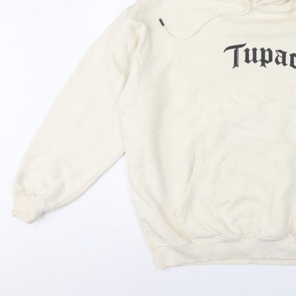 Pull&Bear Women Ivory M 2Pac Graphic Print Pullover Hoodie