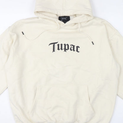 Pull&Bear Women Ivory M 2Pac Graphic Print Pullover Hoodie
