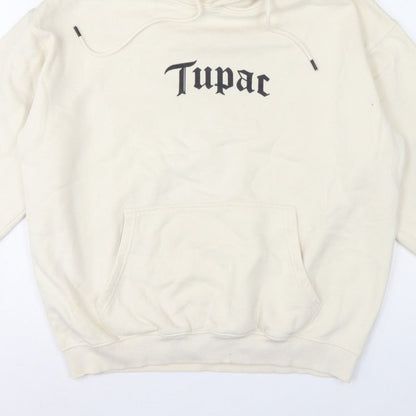 Pull&Bear Women Ivory M 2Pac Graphic Print Pullover Hoodie