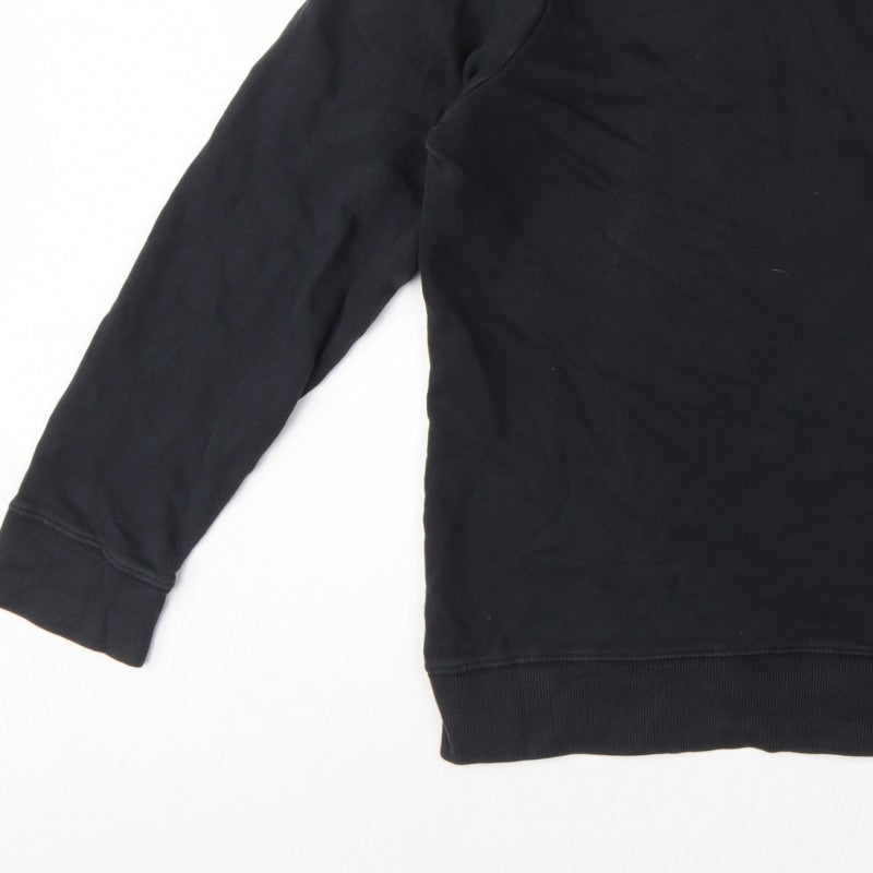 Champion Men Black L Crew Neck Pullover Sweatshirt Embroidered Logo