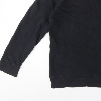 Champion Men Black L Crew Neck Pullover Sweatshirt Embroidered Logo