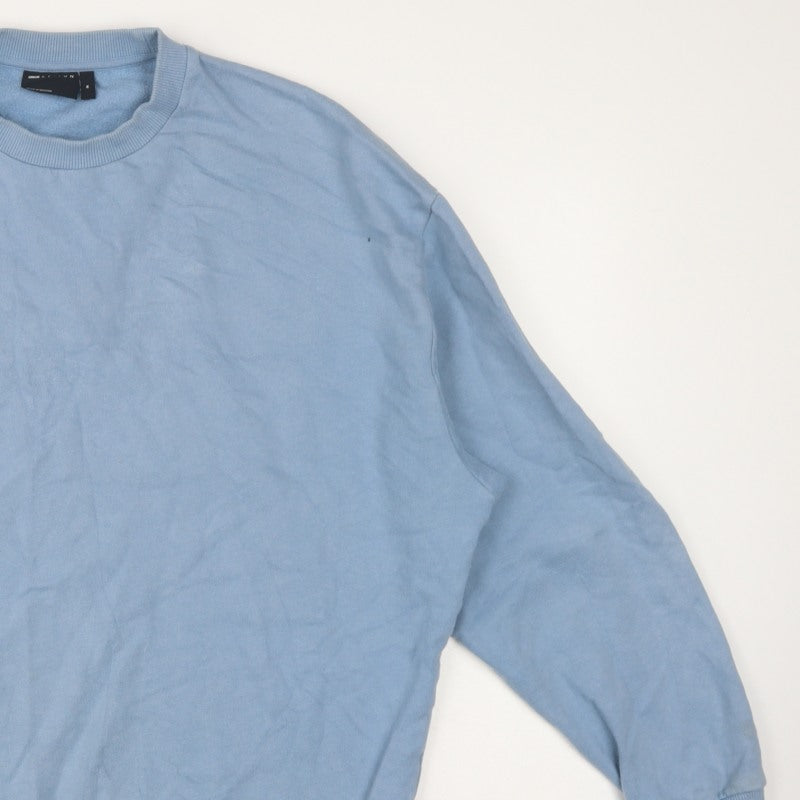ASOS Design Men’s Blue M Relaxed Crew Neck Fleece Pullover Sweatshirt
