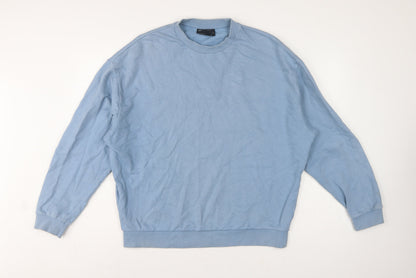 ASOS Design Men’s Blue M Relaxed Crew Neck Fleece Pullover Sweatshirt