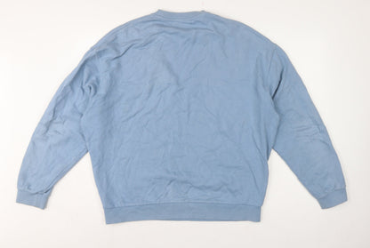 ASOS Design Men’s Blue M Relaxed Crew Neck Fleece Pullover Sweatshirt