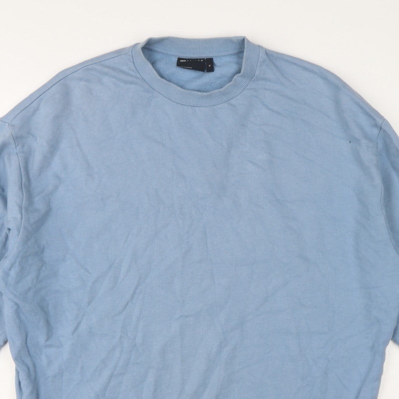 ASOS Design Men’s Blue M Relaxed Crew Neck Fleece Pullover Sweatshirt