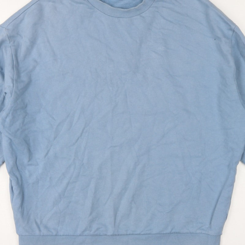 ASOS Design Men’s Blue M Relaxed Crew Neck Fleece Pullover Sweatshirt