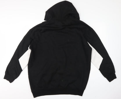 PrettyLittleThing Women’s Black UK 12 Pullover Hoodie Graphic Print