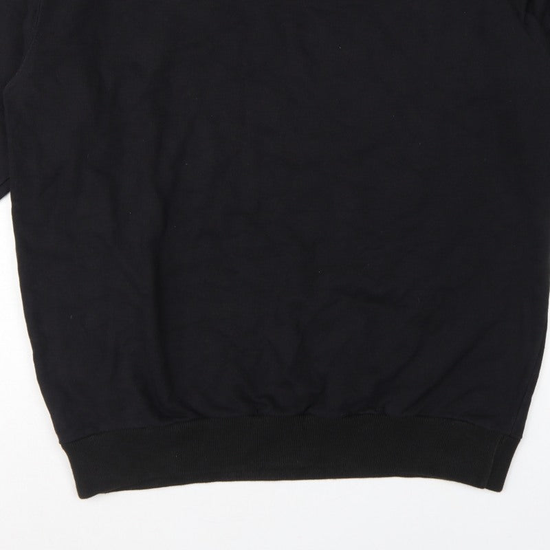 MOTO Men’s Black L Pullover Crew Neck Sweatshirt Striped Trim