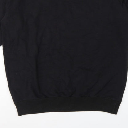 MOTO Men’s Black L Pullover Crew Neck Sweatshirt Striped Trim