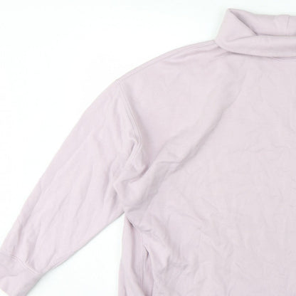 GAP Women Pink XL Oversized Cowl Neck Pullover Sweatshirt Pockets