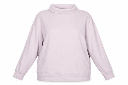 GAP Women Pink XL Oversized Cowl Neck Pullover Sweatshirt Pockets