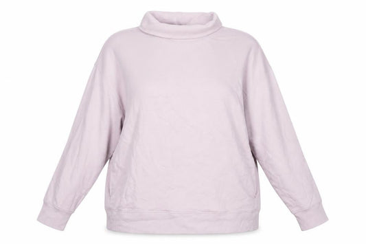 GAP Women Pink XL Oversized Cowl Neck Pullover Sweatshirt Pockets