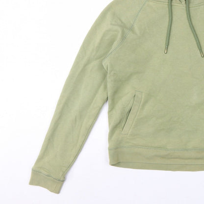Jack Wills Women Green UK 10 Pullover Hoodie Logo Fleece