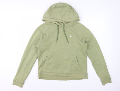 Jack Wills Women Green UK 10 Pullover Hoodie Logo Fleece