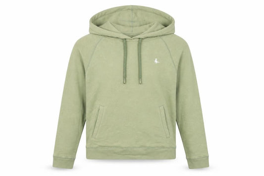 Jack Wills Women Green UK 10 Pullover Hoodie Logo Fleece