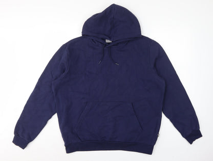 Puma Men’s Blue L Pullover Hoodie Fleece Logo Pocket