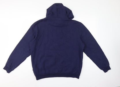 Puma Men’s Blue L Pullover Hoodie Fleece Logo Pocket