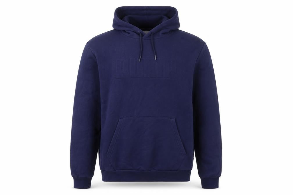Puma Men’s Blue L Pullover Hoodie Fleece Logo Pocket