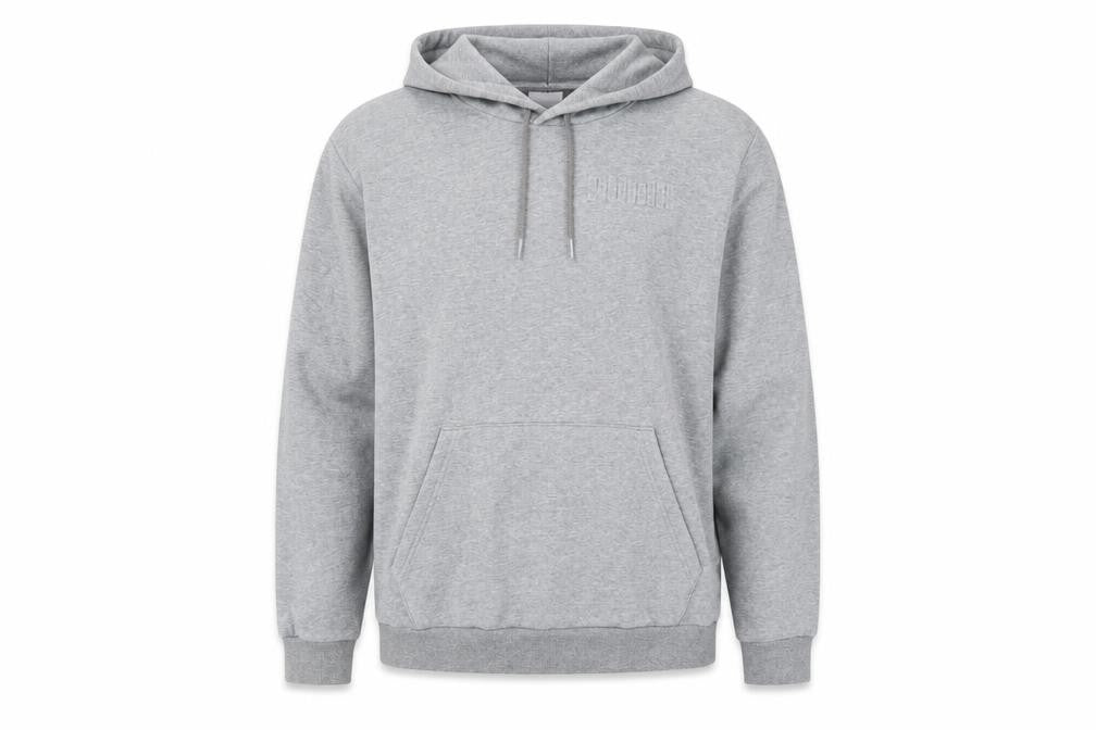 Puma Men’s Grey Large Pullover Hoodie Logo Pocket Casual