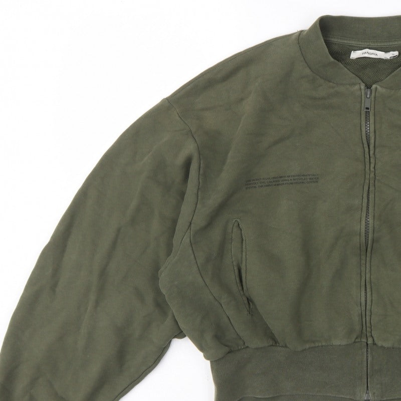 Pangaia Women’s Green M Full Zip Organic Cotton Sweatshirt Jacket