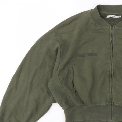 Pangaia Women’s Green M Full Zip Organic Cotton Sweatshirt Jacket