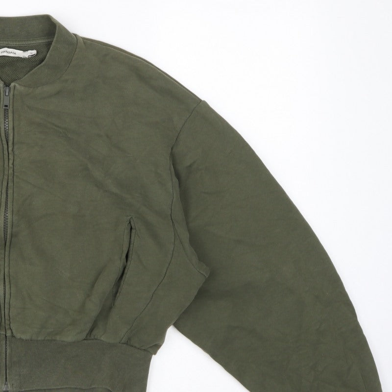 Pangaia Women’s Green M Full Zip Organic Cotton Sweatshirt Jacket
