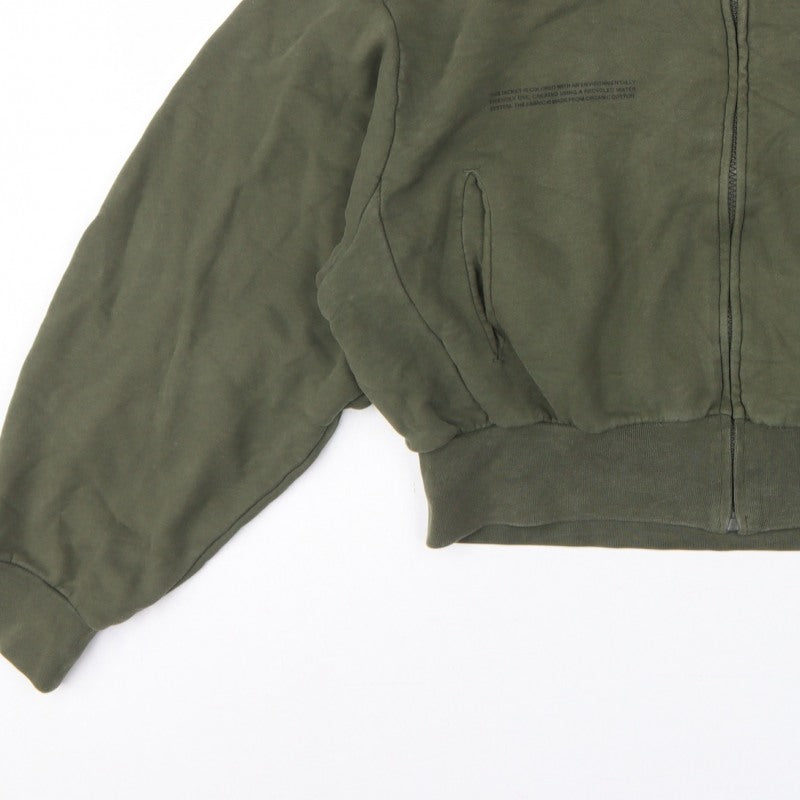 Pangaia Women’s Green M Full Zip Organic Cotton Sweatshirt Jacket