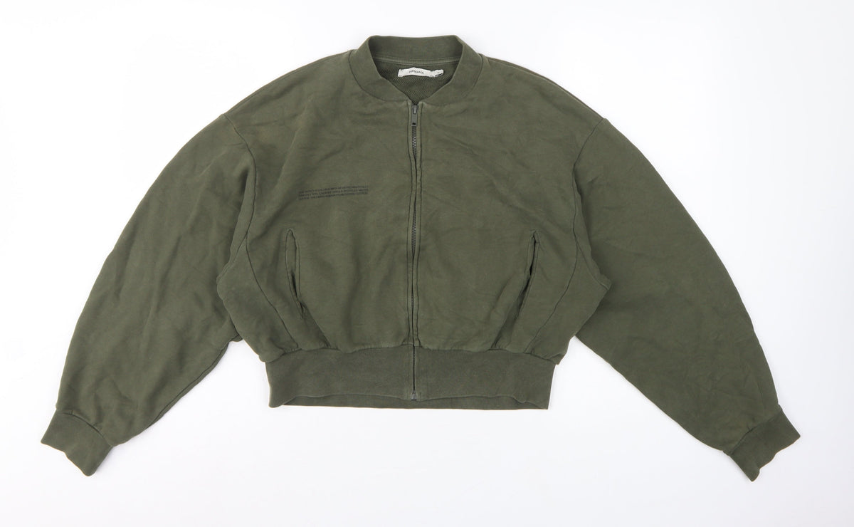 Pangaia Women’s Green M Full Zip Organic Cotton Sweatshirt Jacket