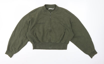 Pangaia Women’s Green M Full Zip Organic Cotton Sweatshirt Jacket