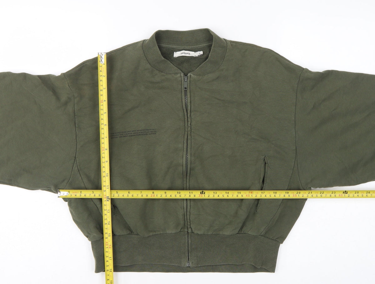 Pangaia Women’s Green M Full Zip Organic Cotton Sweatshirt Jacket