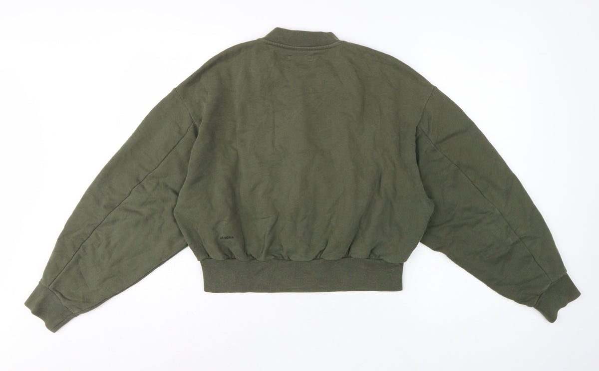 Pangaia Women’s Green M Full Zip Organic Cotton Sweatshirt Jacket