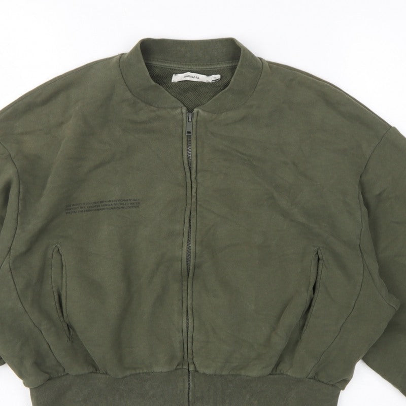 Pangaia Women’s Green M Full Zip Organic Cotton Sweatshirt Jacket