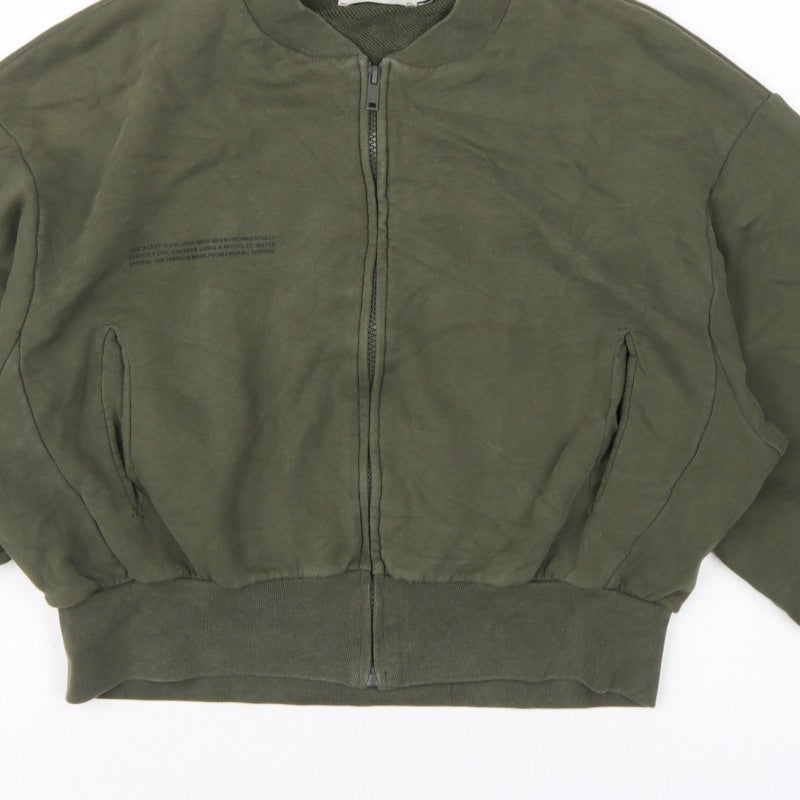 Pangaia Women’s Green M Full Zip Organic Cotton Sweatshirt Jacket