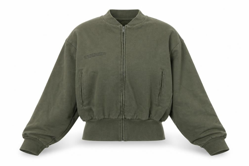 Pangaia Women’s Green M Full Zip Organic Cotton Sweatshirt Jacket
