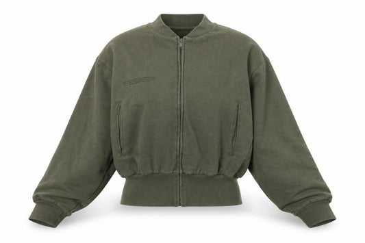 Pangaia Women’s Green M Full Zip Organic Cotton Sweatshirt Jacket