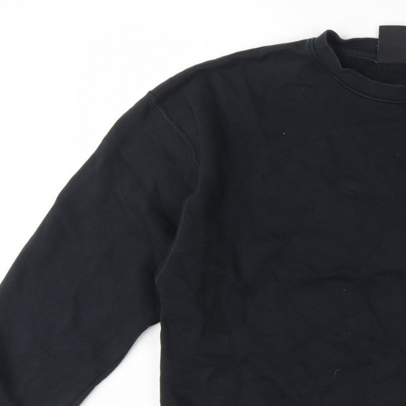 Jordan Women’s Black S Loose Fit Logo Crewneck Pullover Sweatshirt