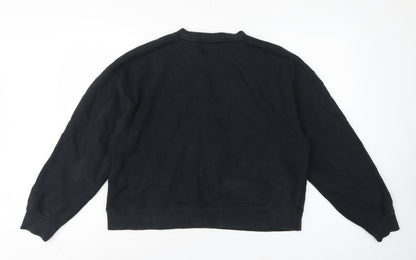 Jordan Women’s Black S Loose Fit Logo Crewneck Pullover Sweatshirt