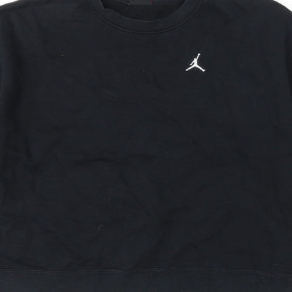 Jordan Women’s Black S Loose Fit Logo Crewneck Pullover Sweatshirt
