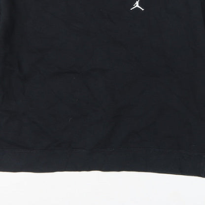 Jordan Women’s Black S Loose Fit Logo Crewneck Pullover Sweatshirt