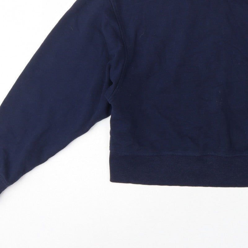 Marks & Spencer Women Navy Blue UK 14 High Neck Pullover Sweatshirt
