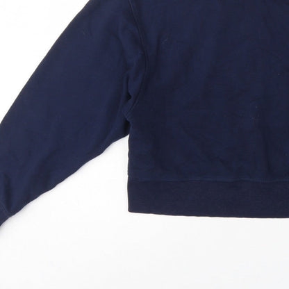 Marks & Spencer Women Navy Blue UK 14 High Neck Pullover Sweatshirt