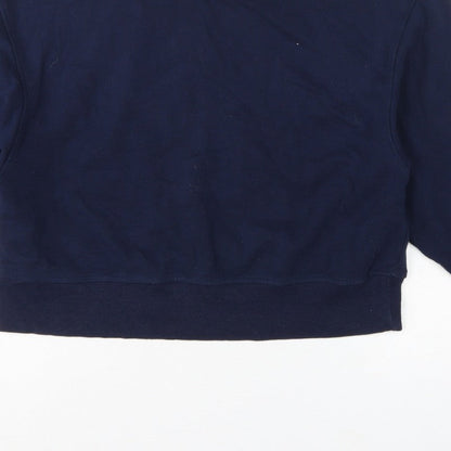 Marks & Spencer Women Navy Blue UK 14 High Neck Pullover Sweatshirt