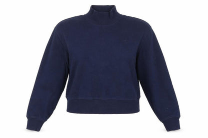 Marks & Spencer Women Navy Blue UK 14 High Neck Pullover Sweatshirt